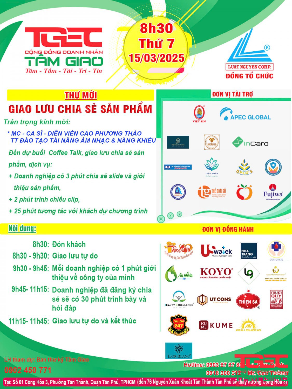 GIAO LƯU & CHIA SẺ SẢN PHẨM CÙNG CỘNG ĐỒNG DOANH NHÂN TÂM GIAO