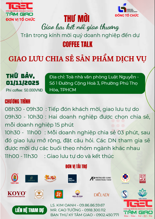 COFFEE TALK – GIAO LƯU CHIA SẺ SẢN PHẨM DỊCH VỤ TUẦN 32