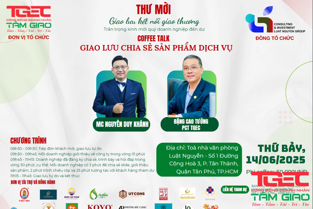 Thư mời thứ 7 ngày 14/6